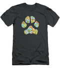 Dancing Daisies Green and Blue Dog Paw Art Sharon Cummings T-Shirt