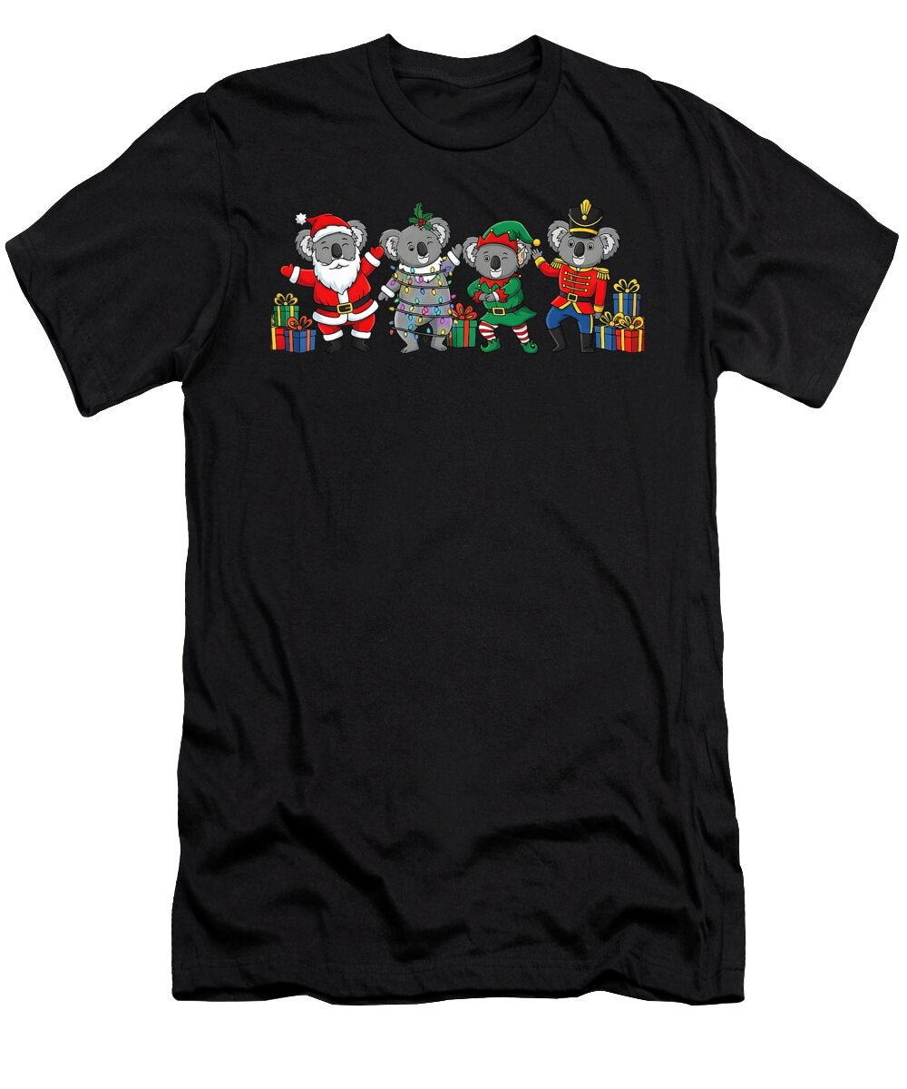 Dancing Koalas Christmas Cute Holiday Party Natalie Lidford T-Shirt
