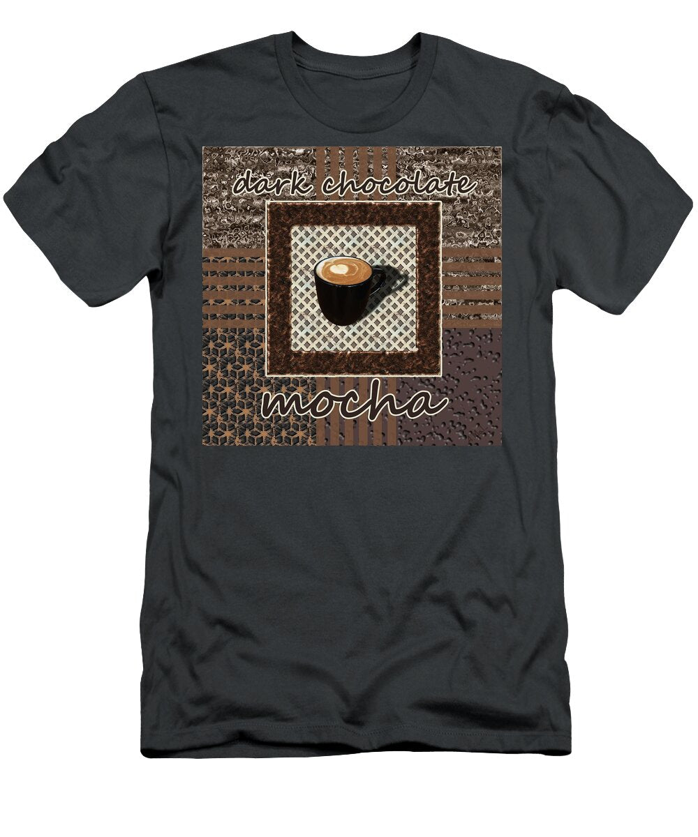 Dark Chocolate Mocha Coffee Art Anastasiya Malakhova T-Shirt