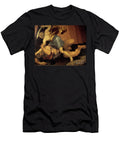 David and Goliath Painting on Double Sided Slate 16th Century Daniele Da Volterra T-Shirt