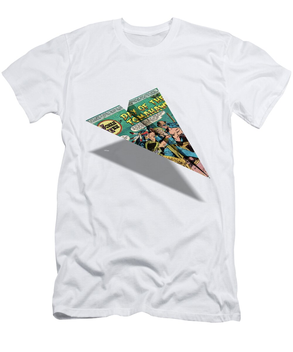 Day of the Tomahawk Comic Book Page Paper Airplane Yopedro T-Shirt