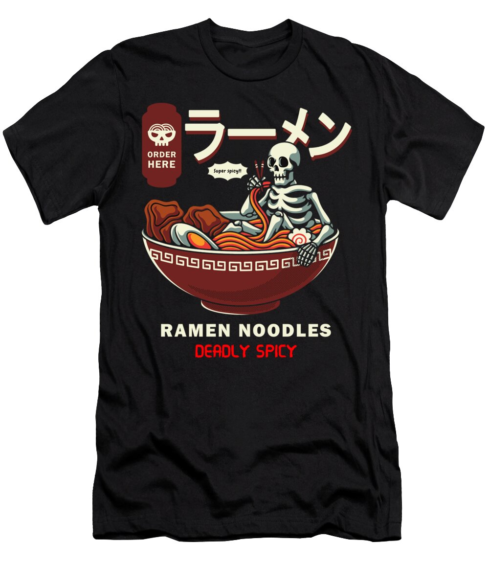 Deadly Spicy Ramen Urban Symphony of Eastern Vibrance Dnt Prints T-Shirt