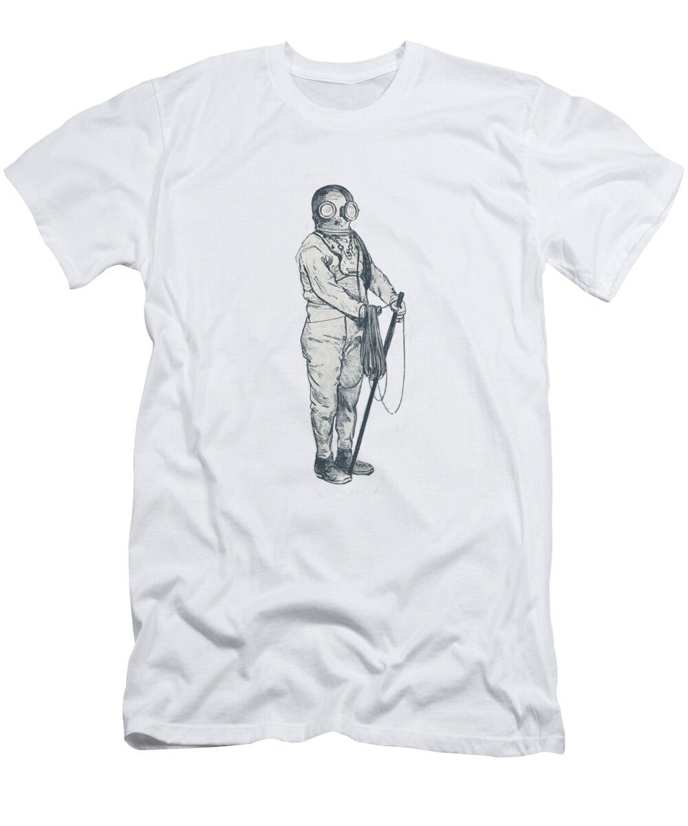Deep Sea Diver Nautical Design World Art Prints and Designs T-Shirt