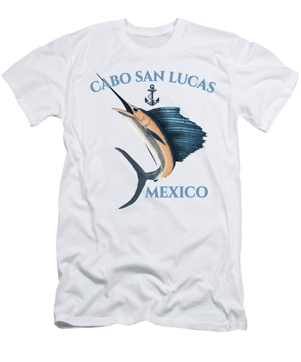 Deep Sea Fishing Cabo San Lucas California Baja Sur Macdonald Creative Studios T-Shirt