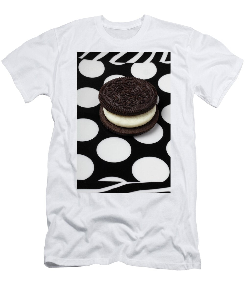 Delicious Oreo Cookie on White Spotted Plate Garry Gay T-Shirt