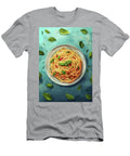 Delicious Spaghetti with Fresh Basil Pasta with Basil and Tomatoes Travel Poster Art Print T-Shirt