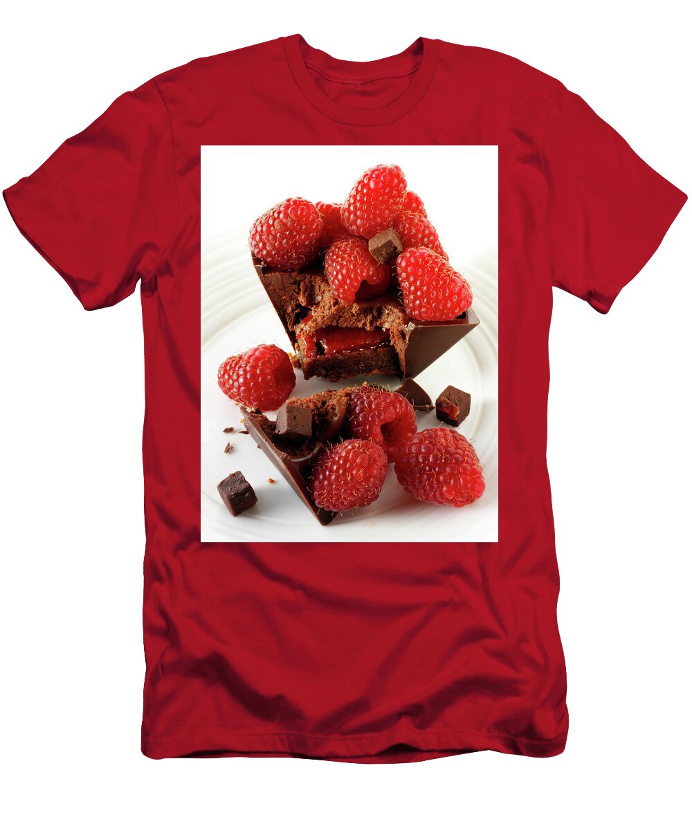 Delicious Speciality Chocolate Cake in a Cafe Foof Photo Paul Williams T-Shirt