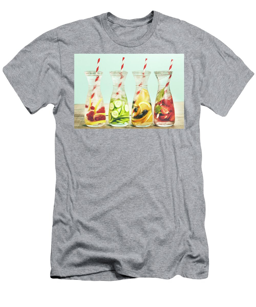 Detox Fruit Infused Flavored Water Refreshing Summer Homemade Cocktail Natalia Klenova T-Shirt