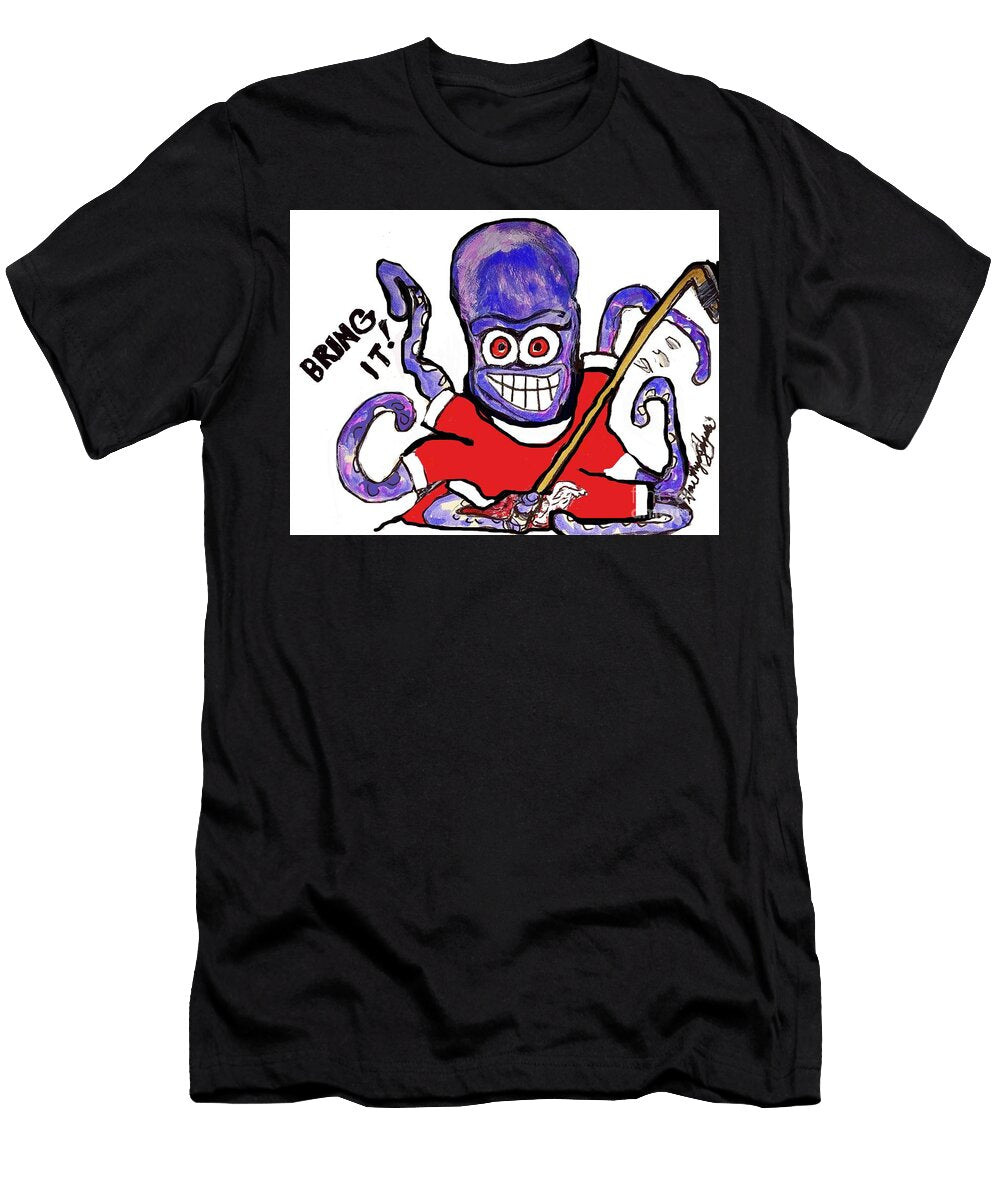 Detroit Red Wings Al the Octopus Mascot Geraldine Myszenski T-Shirt