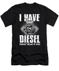 Diesel in My Veins Funny Truckers Meme Mens Gift Noirty Designs T-Shirt