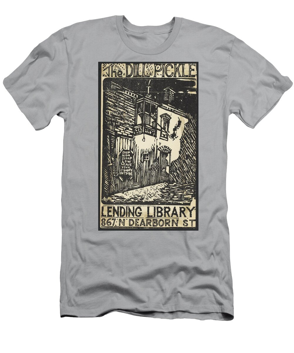 Dill Pickle Lending Library Vintage Ex Libris Art T-Shirt