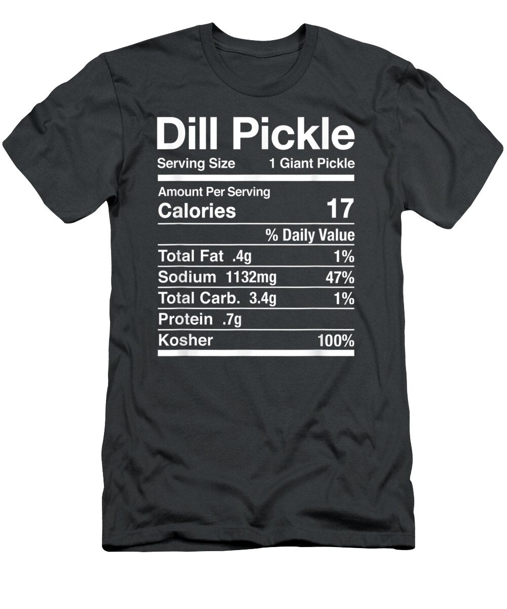 Dill Pickle Nutrition Facts Matching Jewish Kosher Passover Fanmom Ramon T-Shirt