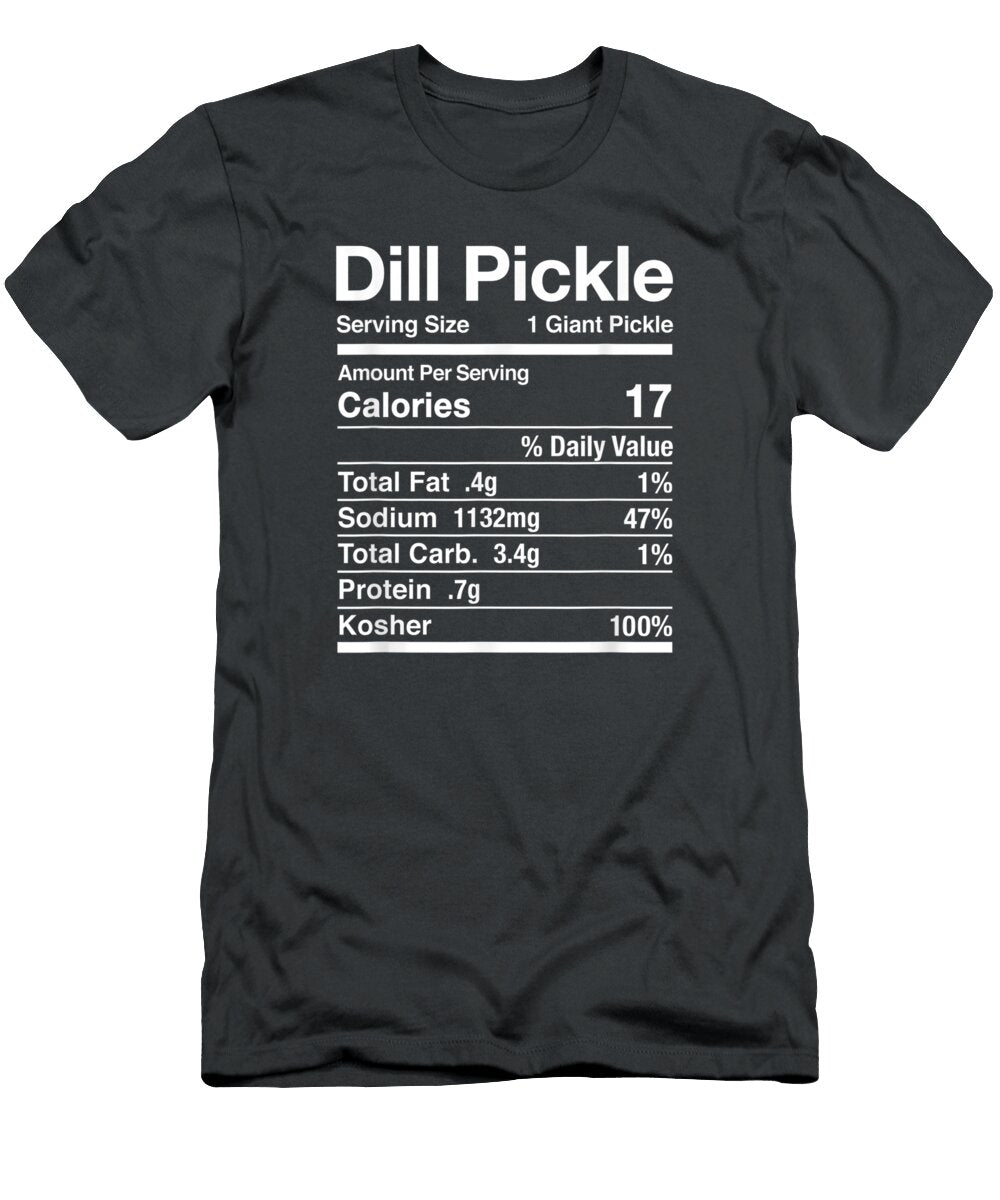 Dill Pickle Nutrition Facts Matching Jewish Kosher Passover Janipherao18 T-Shirt
