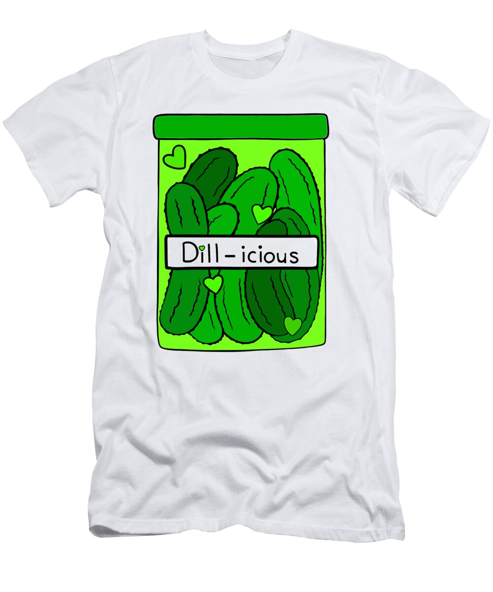 Dill Pickles Jar with Hearts Sartoris Art T-Shirt