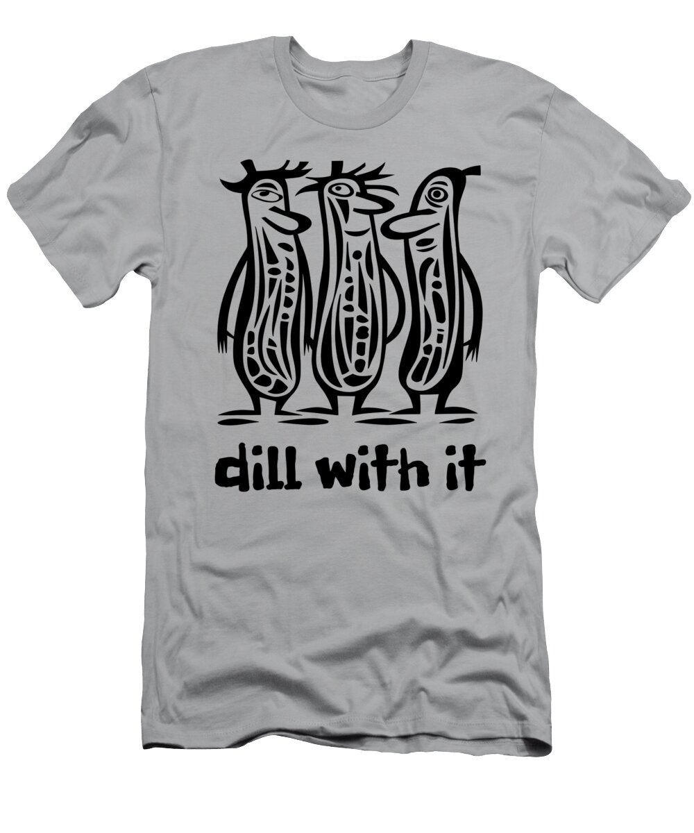Dill with It Pickle Cartoon Nikolay Panov T-Shirt