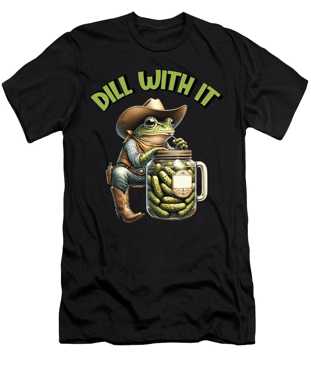 Dillin with Yall Funny Western Cowboy Pickle Maisie Jackson T-Shirt
