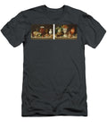 Dining Table with Vase Chicken Vegetables Pomegranate and Avocados Artistic Rifki T-Shirt