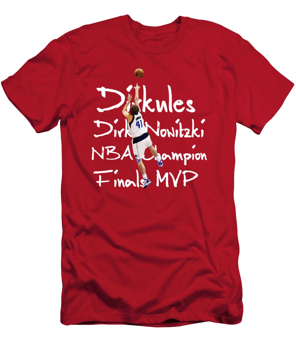 Dirk Nowitzki NBA Champion Tribute Milar Style T-Shirt