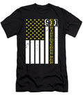 Dispatcher Dad 911 American Yellow Flag Policeman Florian Dold Art T-Shirt