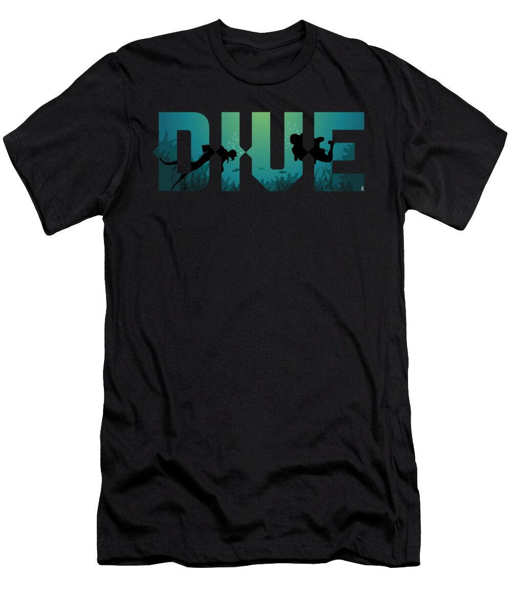 Dive Deep Underwater Diver Surfer Snorkeling Thomas Larch T-Shirt