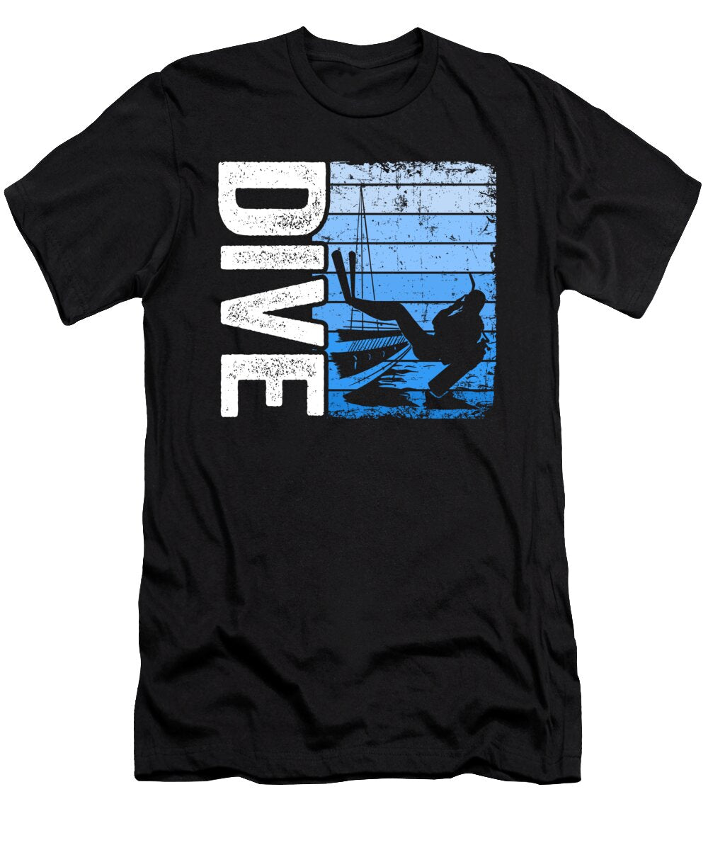 Dive Scuba Diving Vintage Freediving Divers Gift Lisa Stronzi T-Shirt
