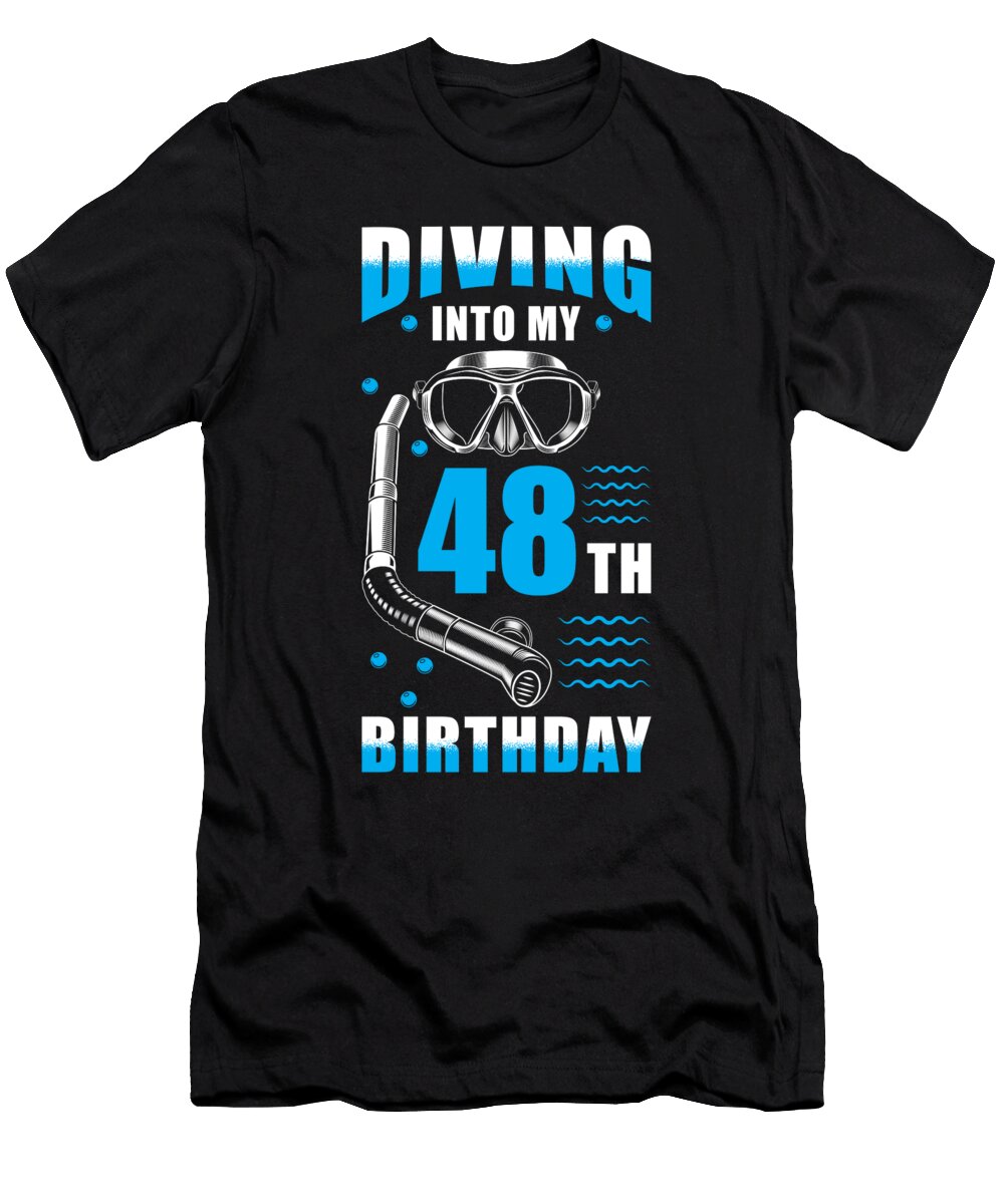 Diver 48th Birthday Gift Manuel Schmucker T-Shirt