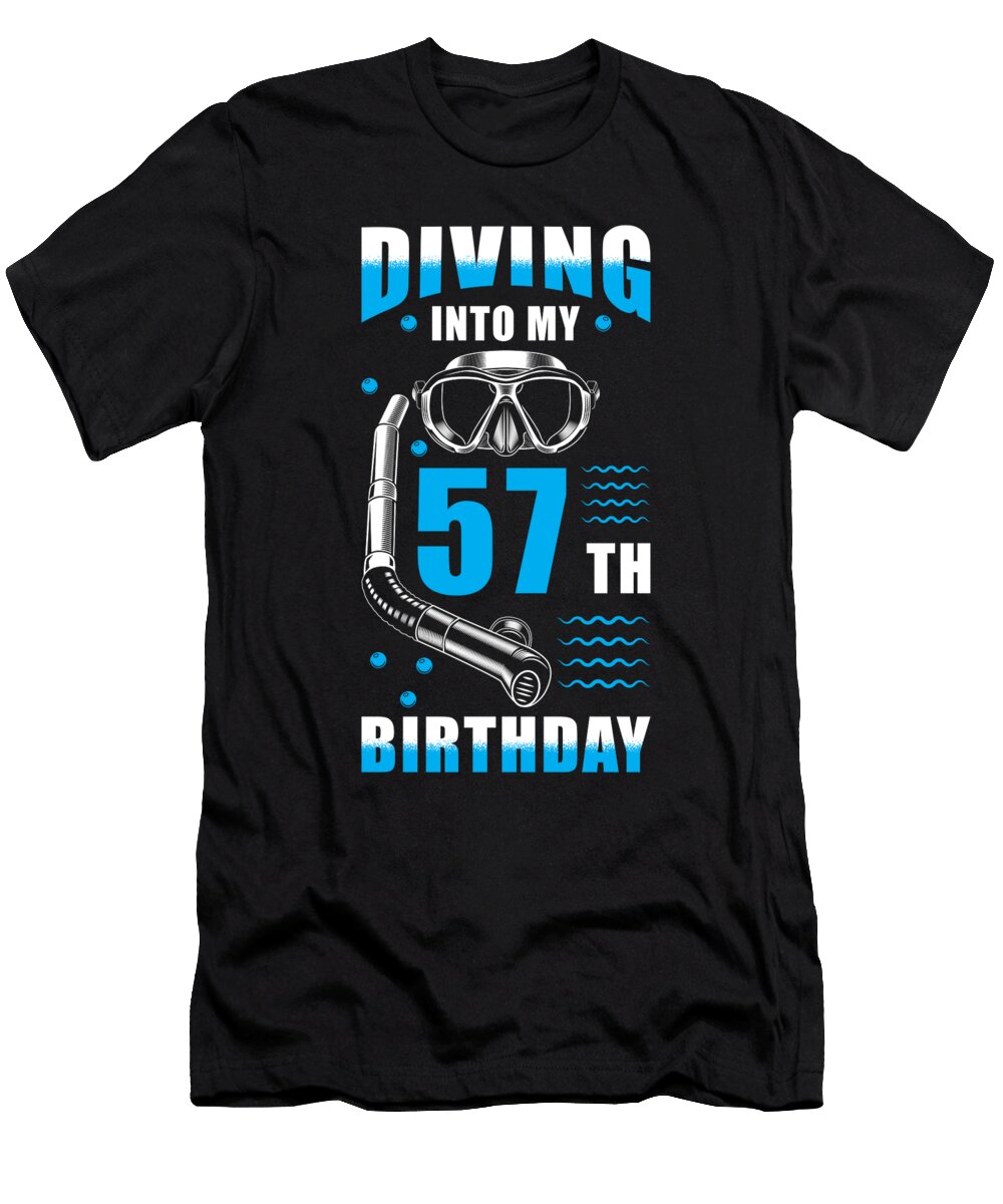 Diver 57th Birthday Gift Manuel Schmucker T-Shirt