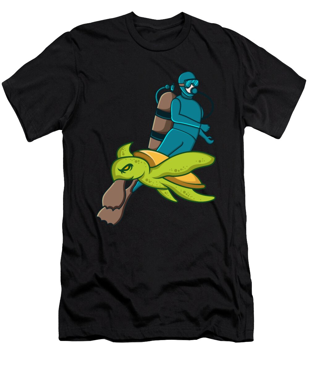 Diver and Turtle Scuba Diver Apparel Dive Tinh Tran Le Thanh T-Shirt