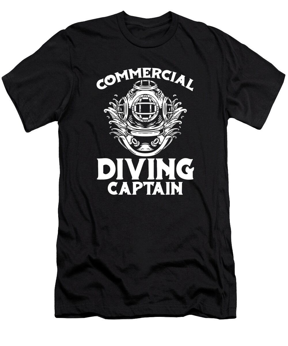 Diver Captain Snorkeling Dive Scuba Commercial Diving Crazy Squirrel T-Shirt