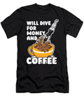 Diver Coffee Scuba Snorkeling Dive Commercial Diving Crazy Squirrel T-Shirt