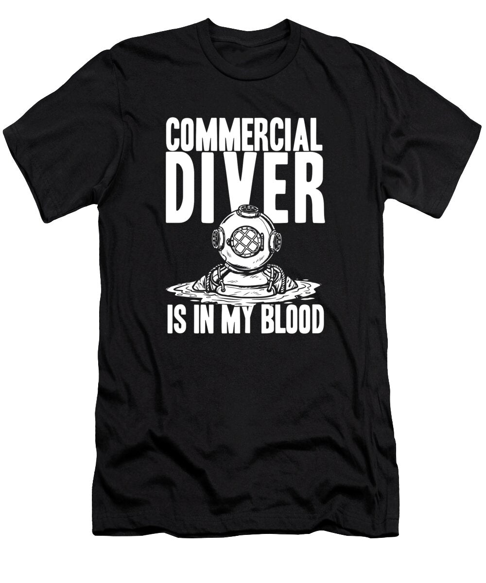 Diver Cool Scuba Dive Snorkeling Commercial Diving Crazy Squirrel T-Shirt