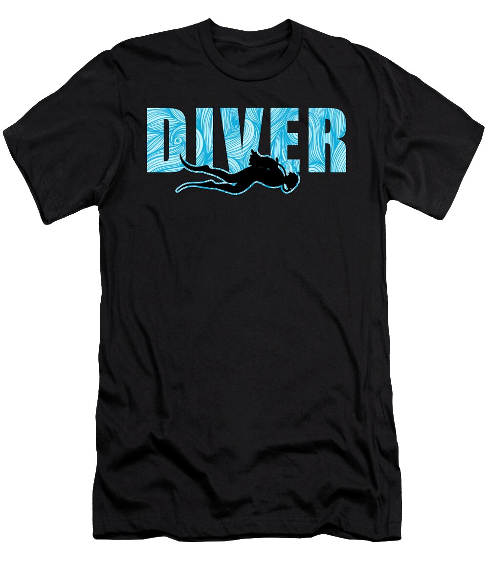 Diver Dive Diving Scuba Diving Funny Sea Gift Idea Tshirtconcepts Marvin Poppe T-Shirt