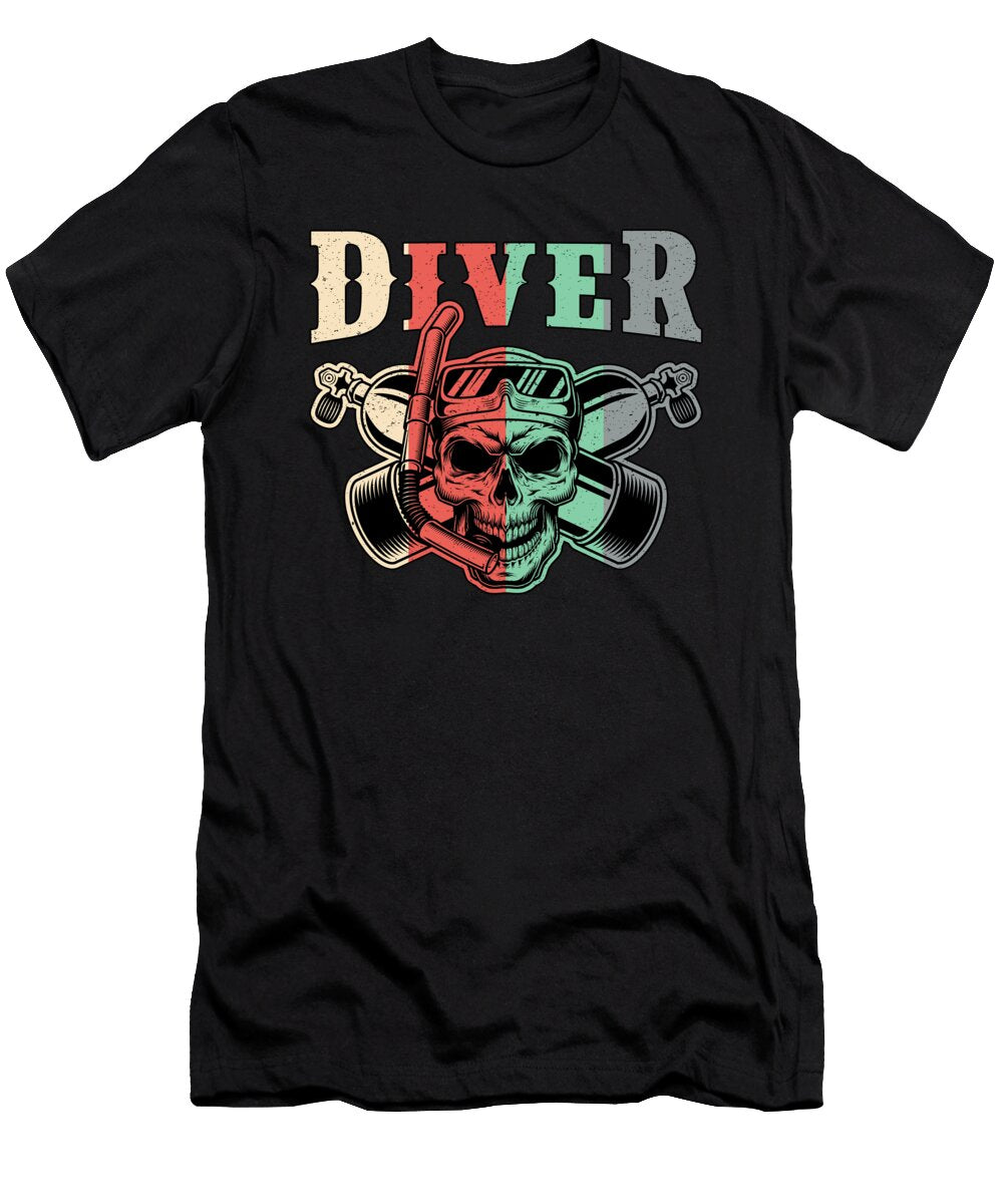 Diver Dive Diving Scuba Retro Sea Funny Gift Idea Tshirtconcepts Marvin Poppe T-Shirt