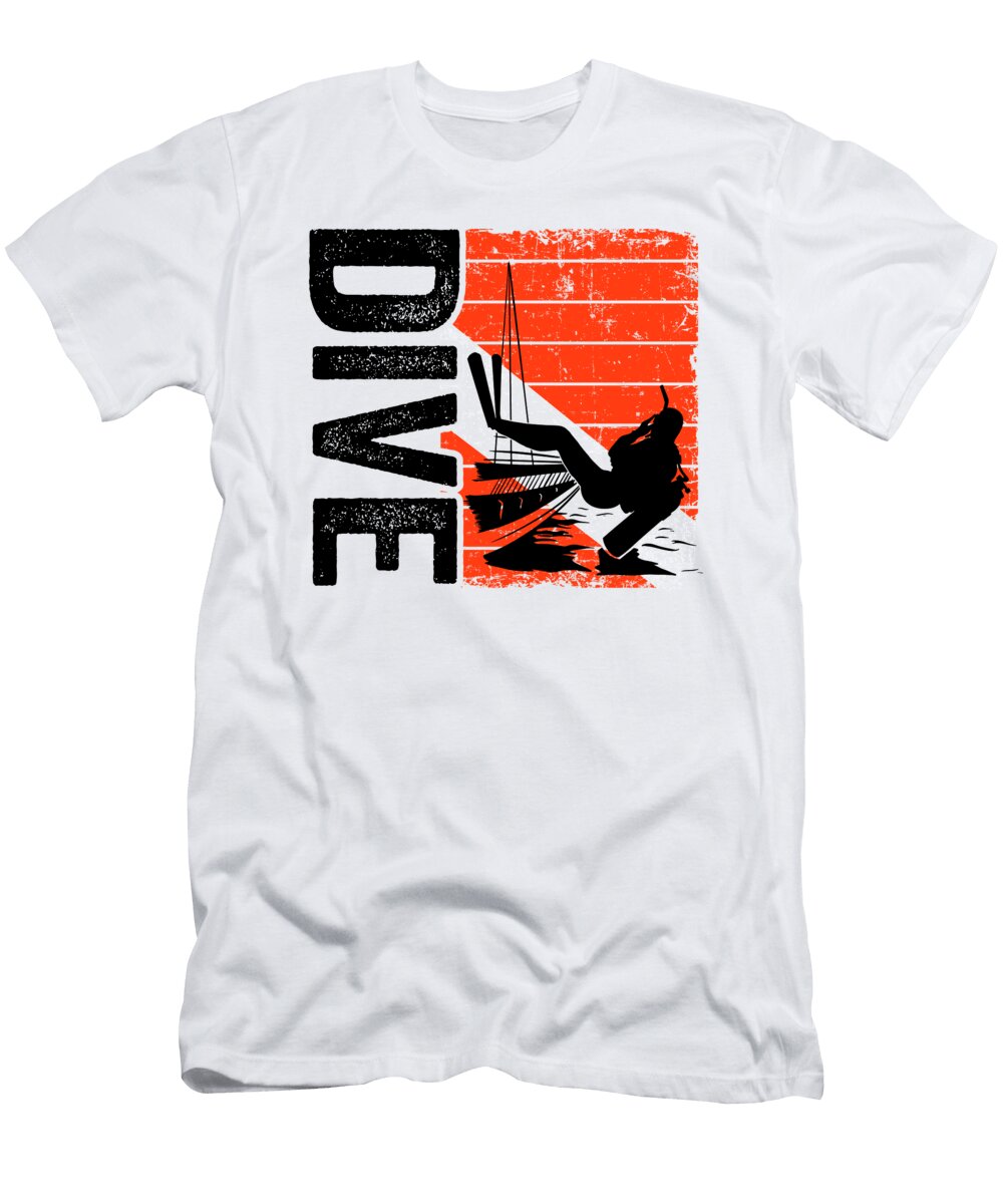 Diver Down Flag Scuba Diving Vintage Dive Scuba Lisa Stronzi T-Shirt