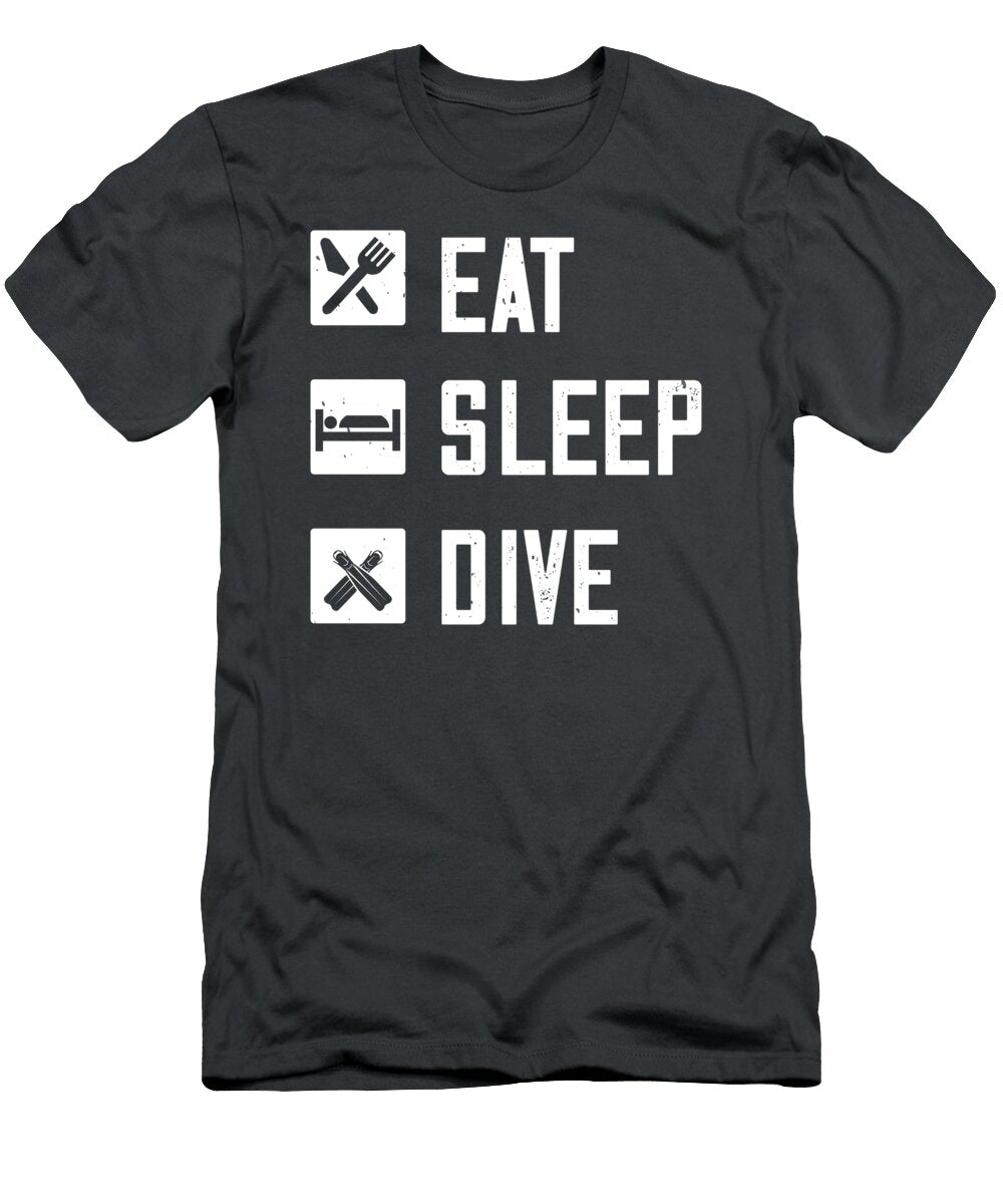 Diver Gift Eat Sleep Dive Diving Funnygiftscreation T-Shirt