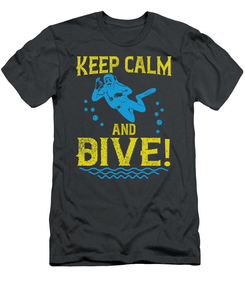 Diver Gift Keep Calm and Dive Diving Funnygiftscreation T-Shirt