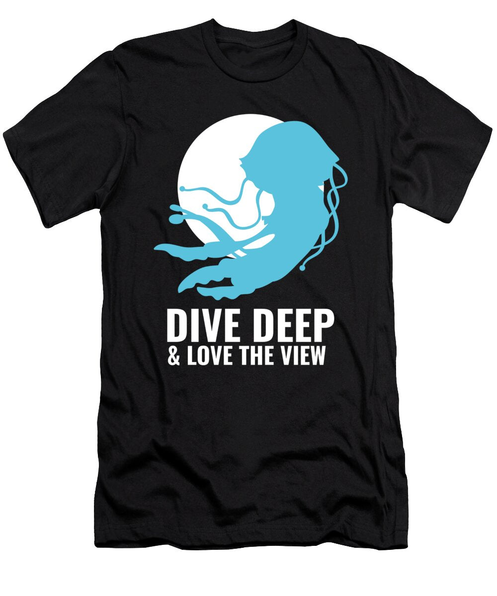 Diver Jellyfish Saying Gift Sea Manuel Schmucker T-Shirt