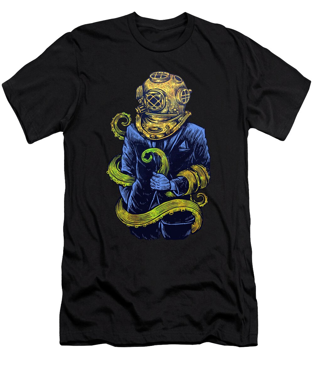 Diver Man Octopus Do Tran Quang T-Shirt