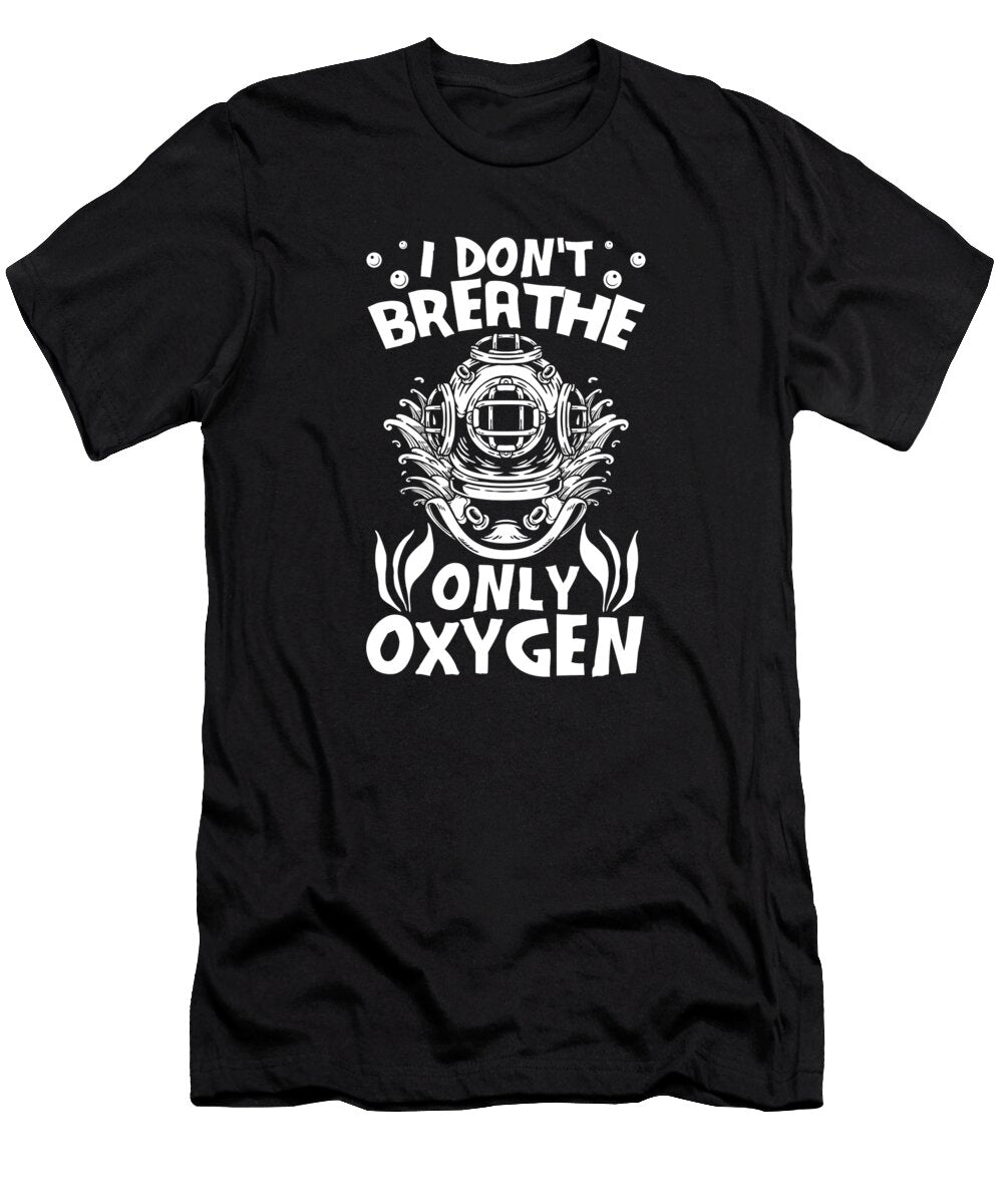 Diver Oxygen Scuba Snorkeling Dive Commercial Diving Crazy Squirrel T-Shirt