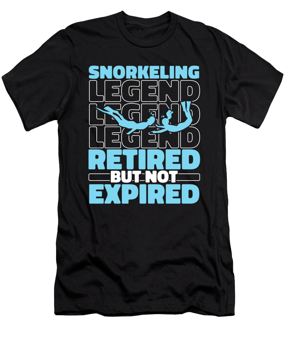 Diver Retired Diving Snorkel Snorkeling Crazy Squirrel T-Shirt