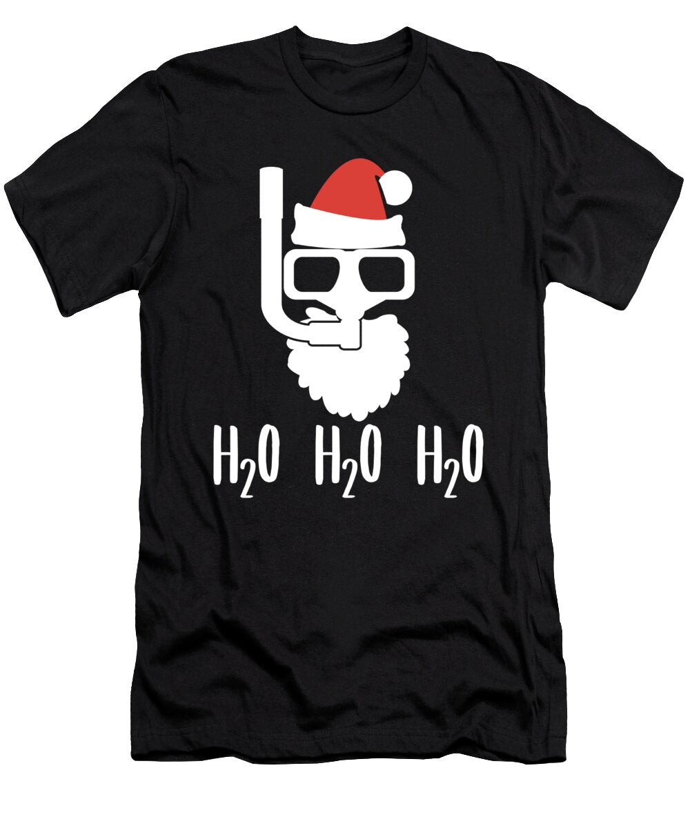 Diver Santa Diving H2o H2o H2o Christmas Gift Haselshirt T-Shirt