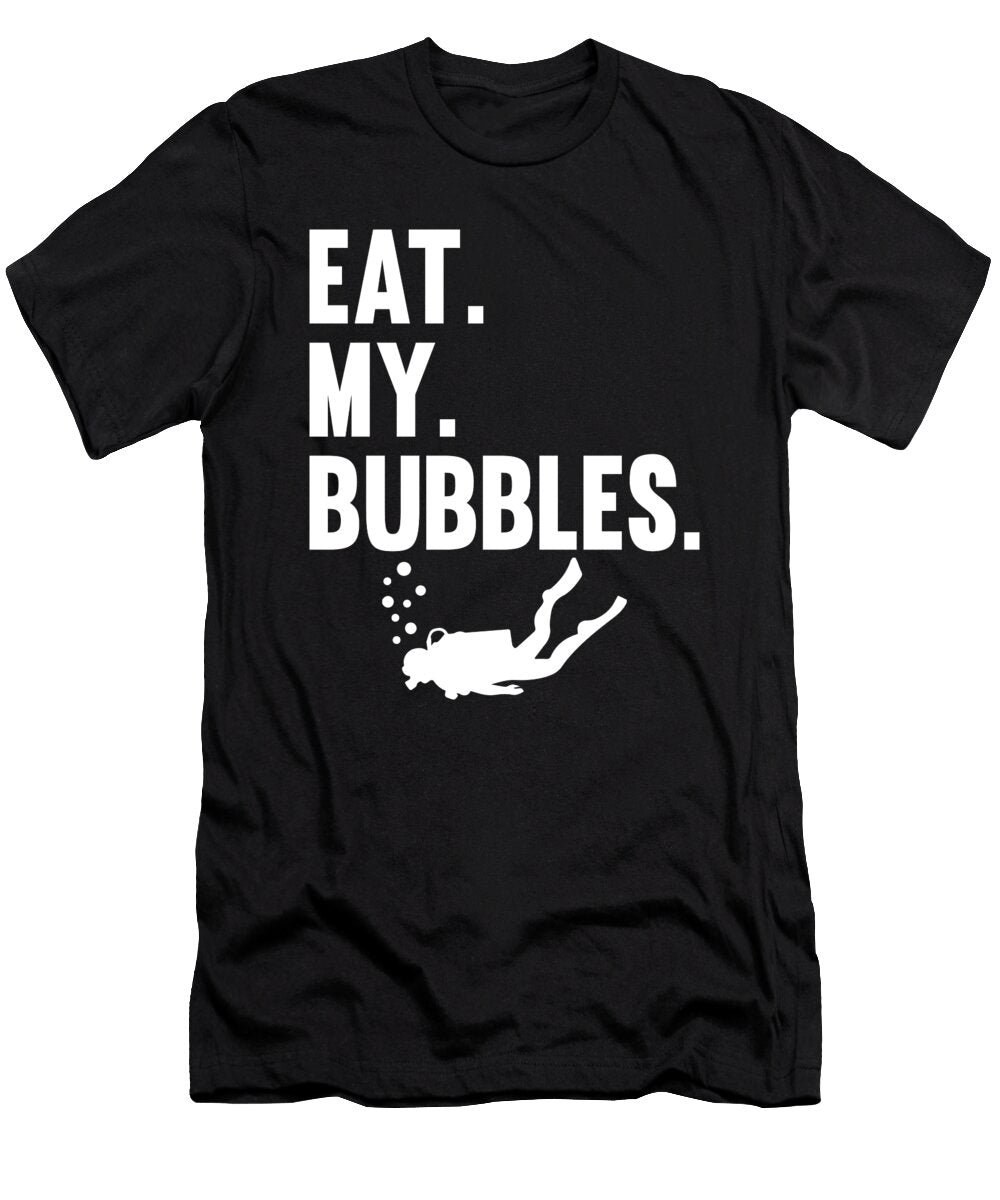 Diver Scuba Dive Snorkeling Diving Eat My Bubbles Crazy Squirrel T-Shirt