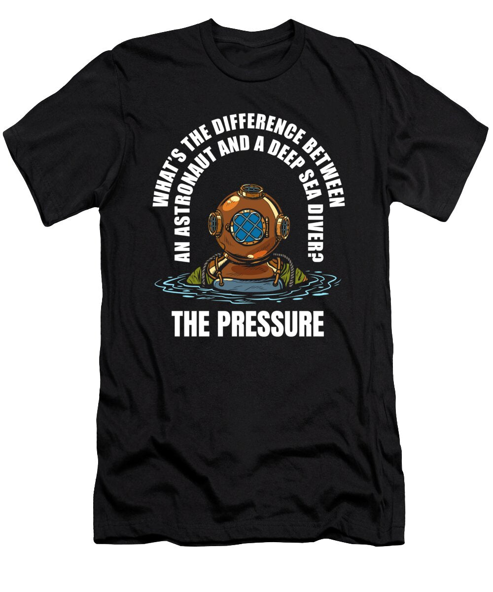 Diver Scuba Snorkeling Dive Commercial Diving Crazy Squirrel T-Shirt