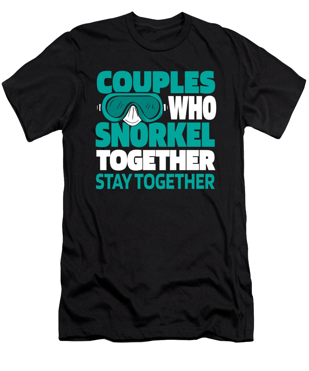 Diving Couple Diver Snorkel Snorkeling Crazy Squirrel T-Shirt