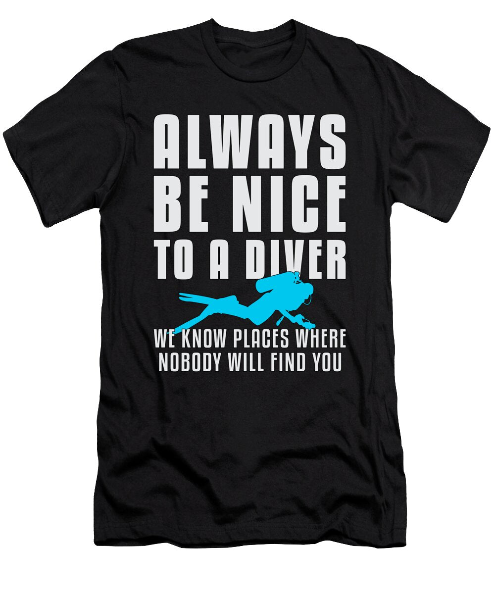 Diving Dive Scuba Diving Diver Funny Sea Gift Idea Tshirtconcepts Marvin Poppe T-Shirt