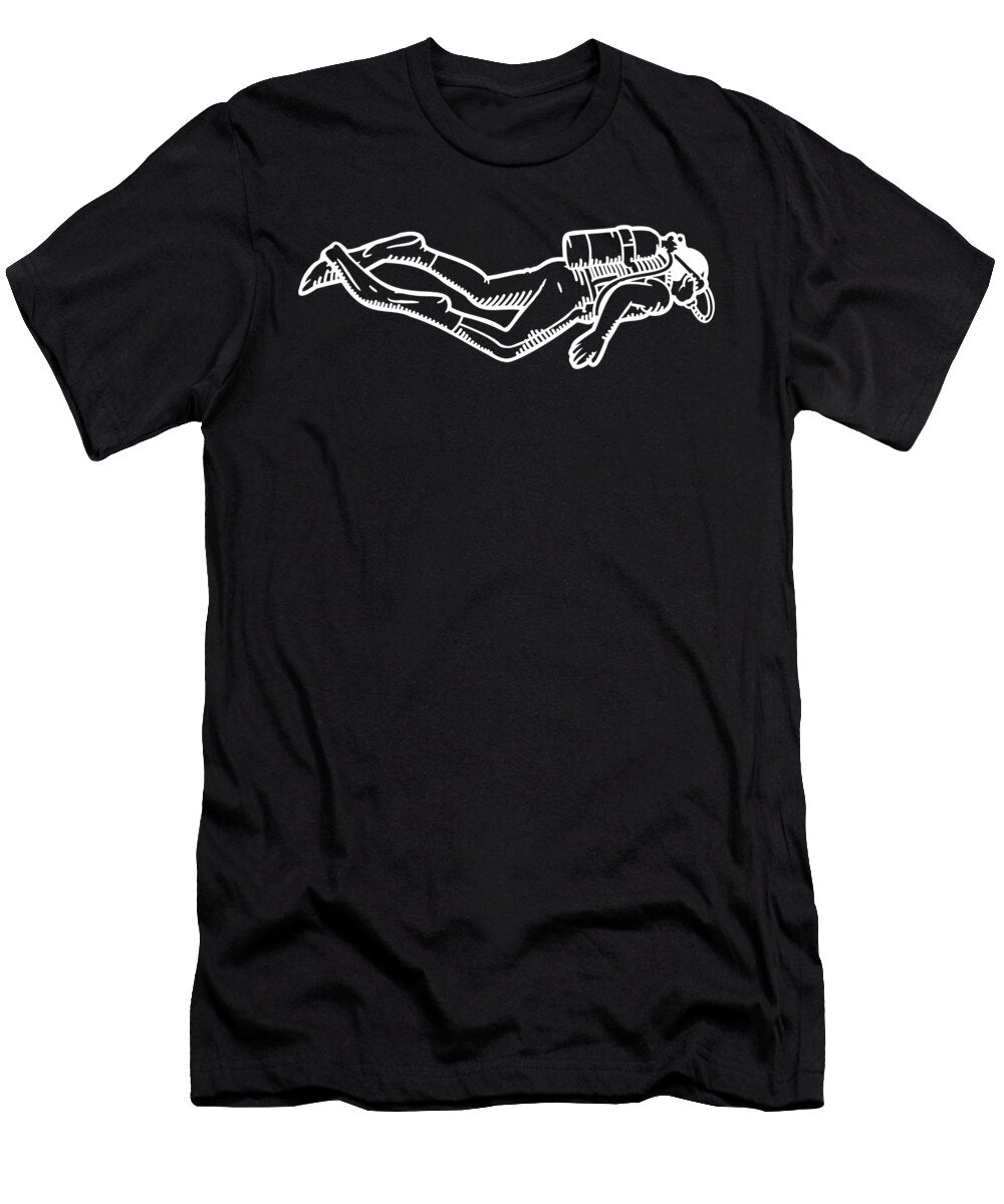 Diving Dive Scuba Snorkeling Diver Crazy Squirrel T-Shirt