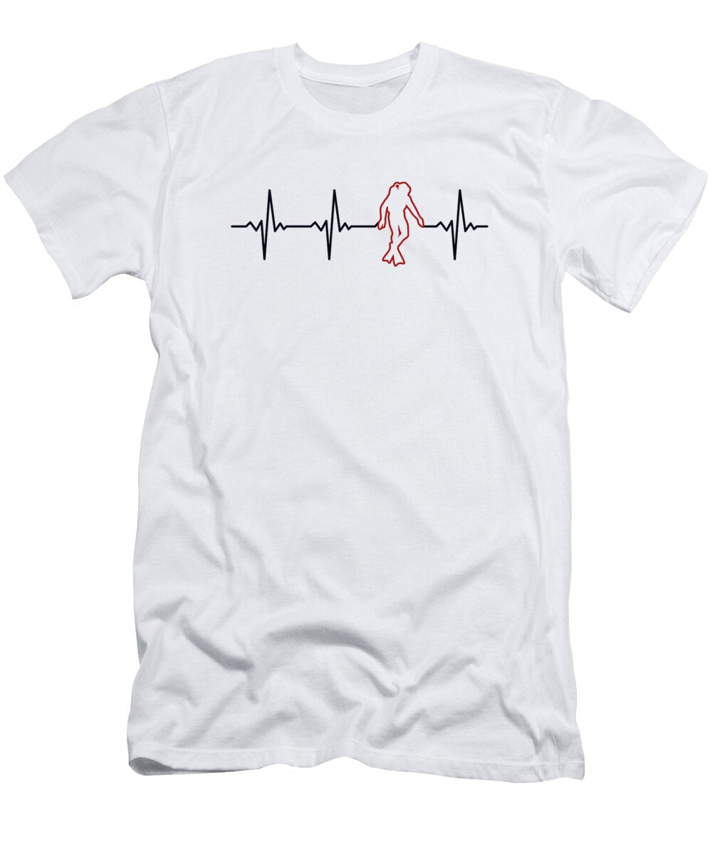 Diving Heartbeat Retro Diver Sport Life Vintage Cool Marco Rothe T-Shirt