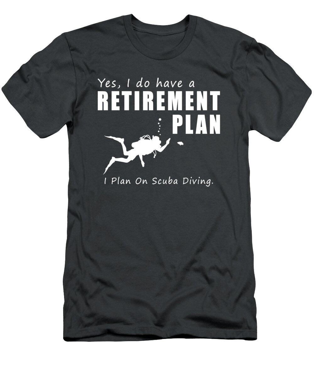 Diving Into Retirement Adventure Funny Design Retirement Paragliding T-Shirt