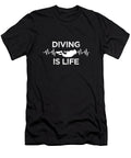 Diving Is Life Heartbeat Design Diving Ocean Ari Shok T-Shirt
