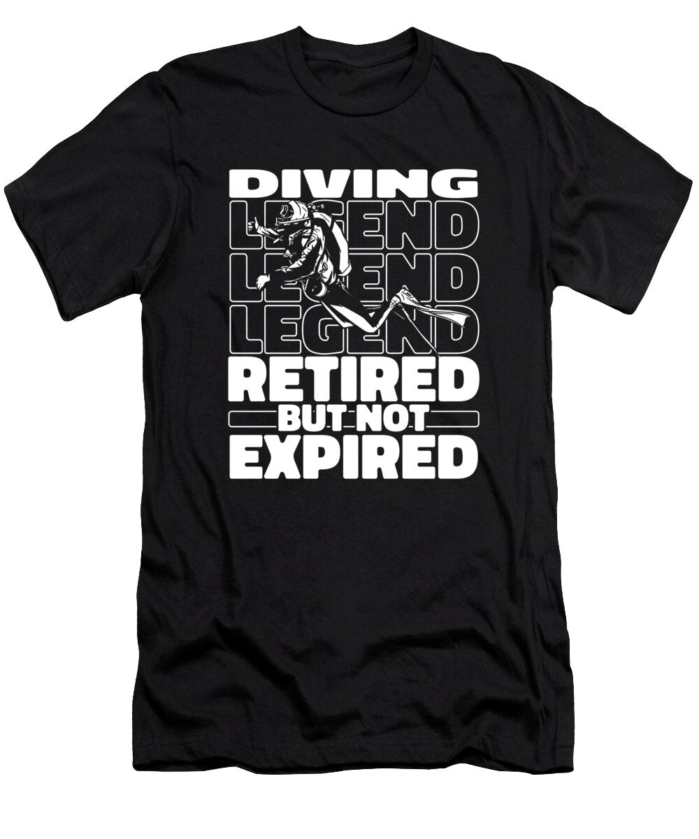 Diving Retired Dive Snorkeling Scuba Diver Crazy Squirrel T-Shirt